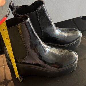 Nine West Black Chunky Sole Boots